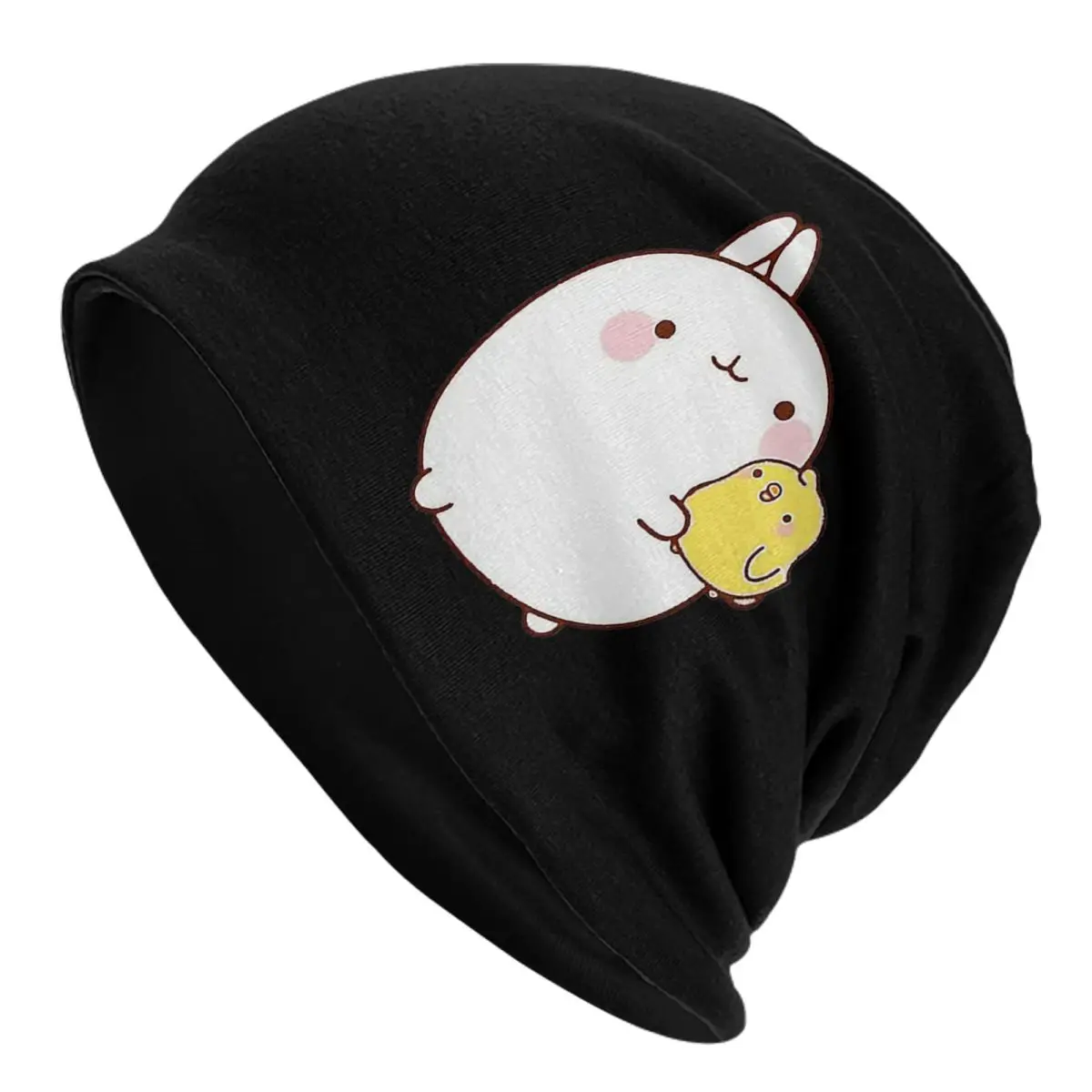 

Molang унисекс шапки для взрослых, вязаная шапка, теплая модная осенне-зимняя уличная шапка Skullies