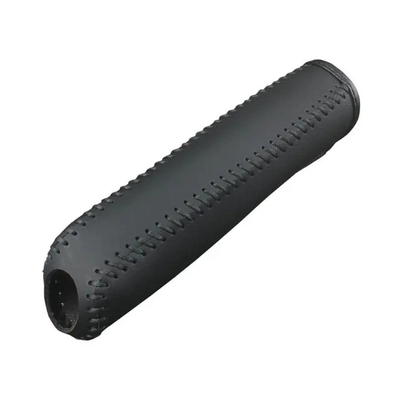 31BC Car Handbrake Cover with Sewn Microfiber Leather Finish for Daily Driving Interior Care and Worn Handle Replacement