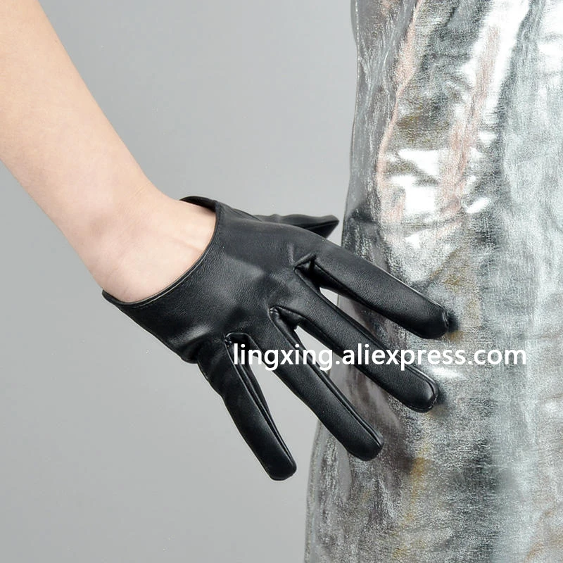 Women\'s Black Long Leather Gloves Touchscreen Faux Pu Finger Evening Dressing Party Halloween Cosplay Opera sexy hand sleeves