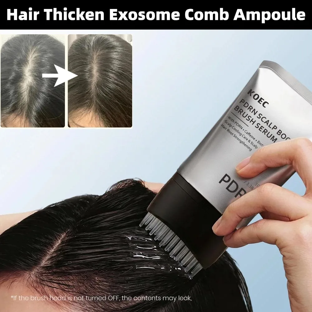 KOEC Brand Hair Thicken Exosome Comb Ampoule 100ml,5-1Pcs Scalp Repair Biotin Serum,Hair Regrowth Hair Follicle Nourishing Serum
