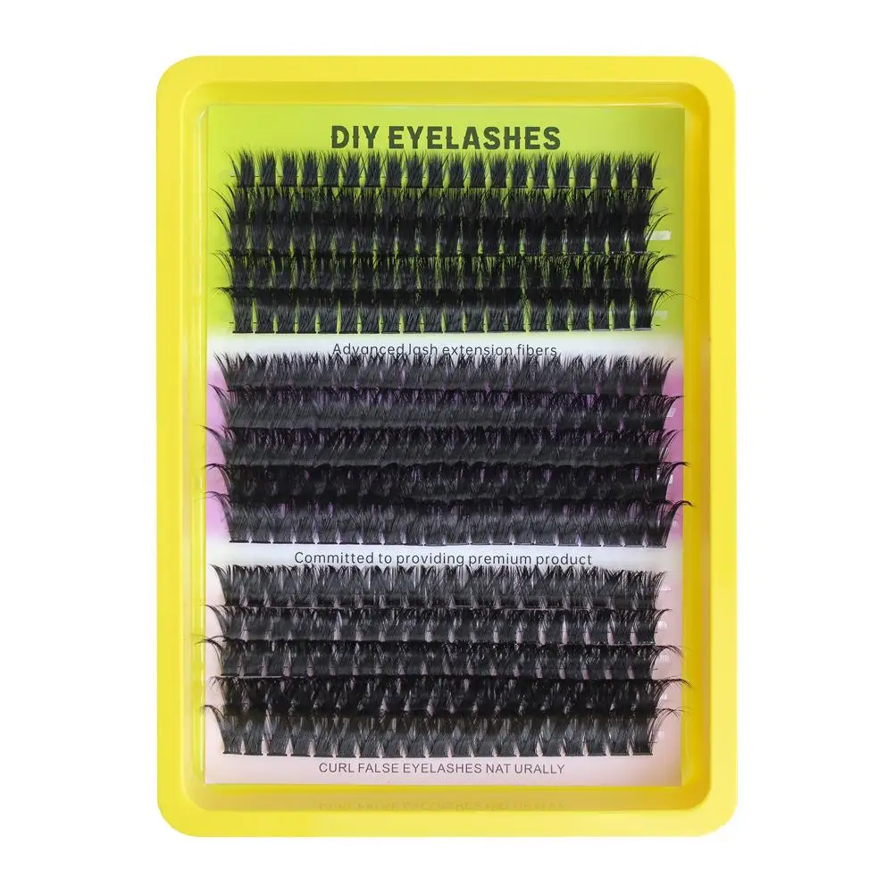 Women No Need Glue Fox Eye Effect Fluffy False Eyelashes Self-adhesive Reusable Segmented Thick Winged Lash Daily Use