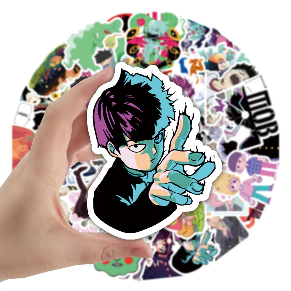 10/30/50pcs Cool Mob Psycho 100 Anime Cartoon Stickers Decal Kid Toy for Water Bottle Fridge Diary Waterproof Sticker Decoration