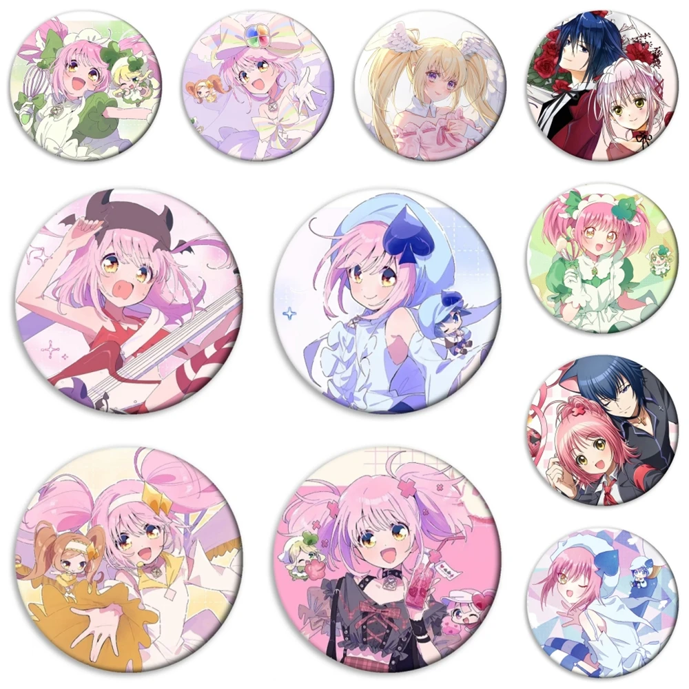58mm Anime Shugo Chara Hinamori Amu Tsukiyomi Ikuto Cosplay COSTUME Badge Pin SPTE Tinplate Brooch﻿ Prop Xmas Gilf