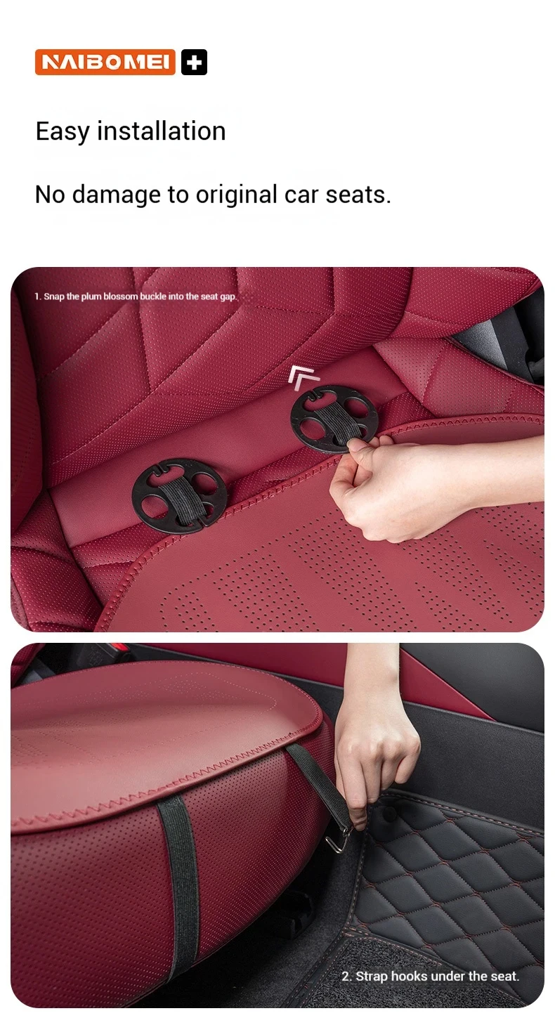 Nappa-Leder Autositzkissen, Rutschfeste Ganzjahres-Autositzauflage, Für Deepal S7 S07 SL03 S05 G318 2025 2026, Auto-Zubehör – Detail 15