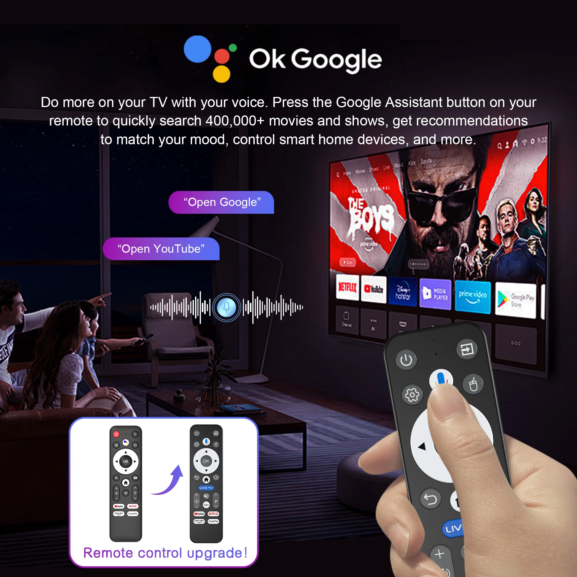 جهاز Mortal T1 TV Box  بنظام Android 16، مزود بمساعد جوجل وجهاز تحكم عن بعد صوتي، يدعم دقة 4K HDR، وواي فاي 6، وذاكرة وصول عشوائي 8 جيجابايت، وذاكرة تخزين داخلية 128 جيجابايت، ومعالج RK3518، ومنفذ USB 3.0، ومشغل وسائط