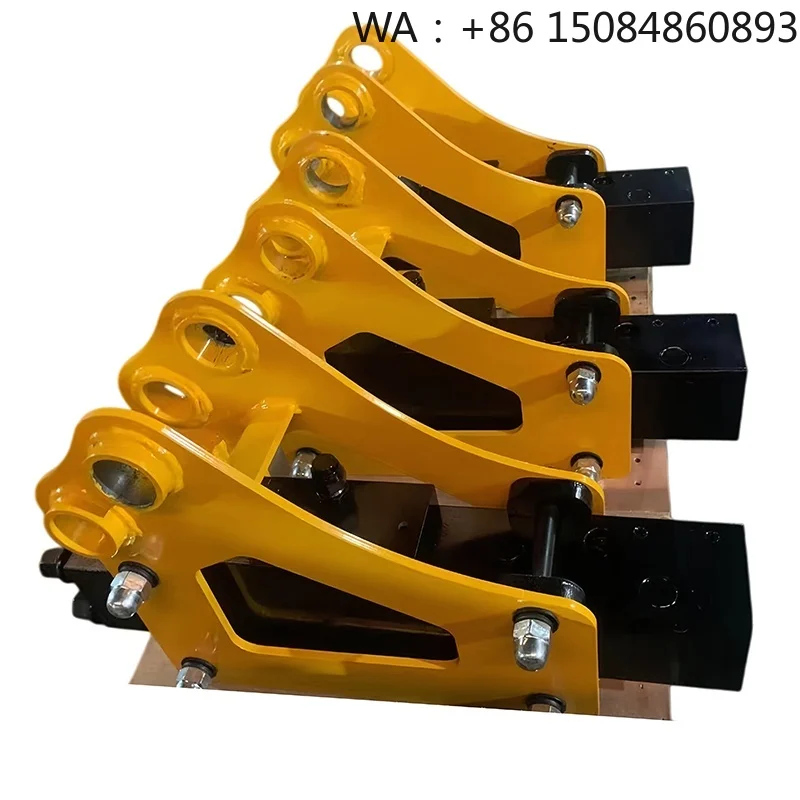 Side  Mini Excavator Hydraulic Rock Concrete Demolition Hammer Attachment, Lightweight Tool For Narrow Space Indoor Jobs