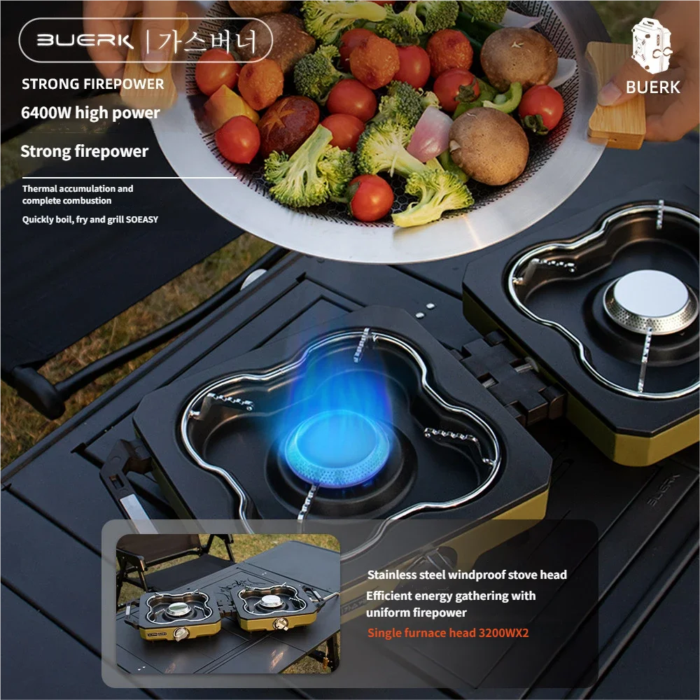 Double Head Stove Dual Burner  - Camping Double Cooking Stove review and price