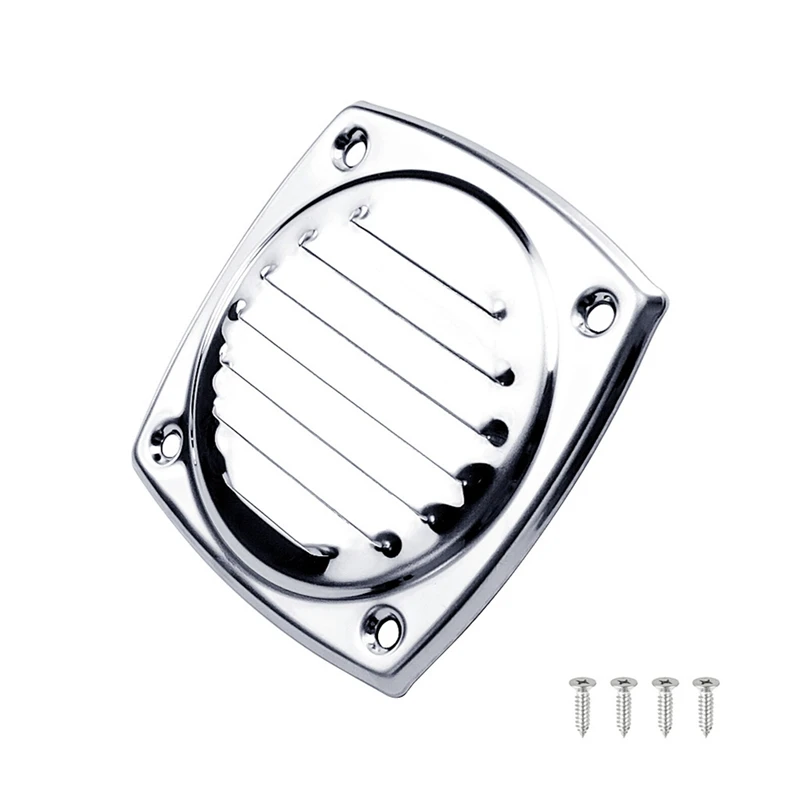 Marine Grade Stainless Steel Boat Marine Square Air Vent Louver Vent Grille Vent Louvered Ventilator Grill Cover 126mm