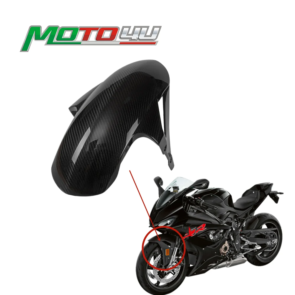 For BMW S1000RR S 1000RR 2019 2020 2021 2022 100% Carbon Fiber Front Fender Mudguard Hugger Twill Weave Motorcycle Modification