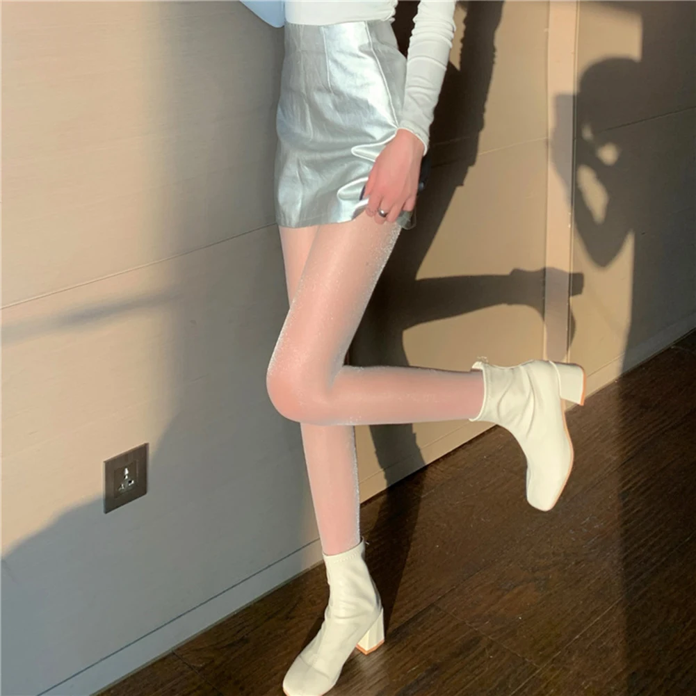Ultra Thin And Sparkling Sexy Stockings With First-Line Opening Style Japanese Elastic Woman Panties See Through Tights Lingerie