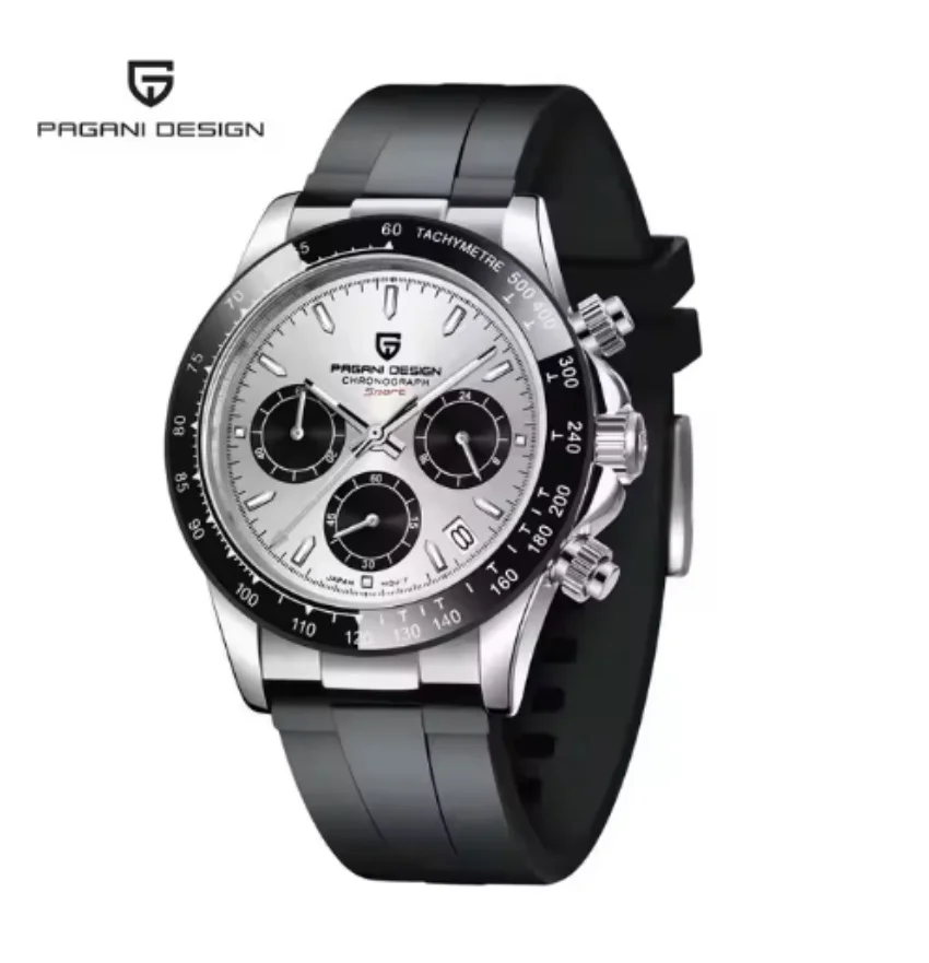 40mm New V2 PAGANI DESIGN Men's Quartz Watches Sapphire Retro Chronograph Stainless Steel Waterproof Watch Men Relogio Masculino