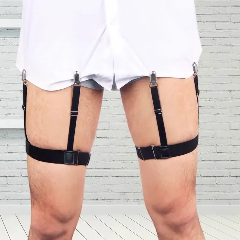 1Pairs قميص رجالي يبقى حامل حاملي قميص قابل للتعديل لرباط الدس وحامل تأمين موقف القميص للرجال #3