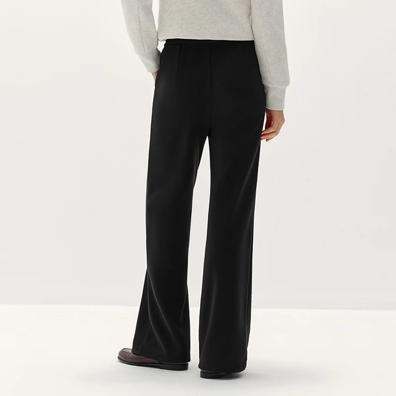 Semir Women Pants Wool Look Fabric Flared Leg Solid Color 2026 Winter Full Length Urban Casual Style Comfort Fit Everyday Style