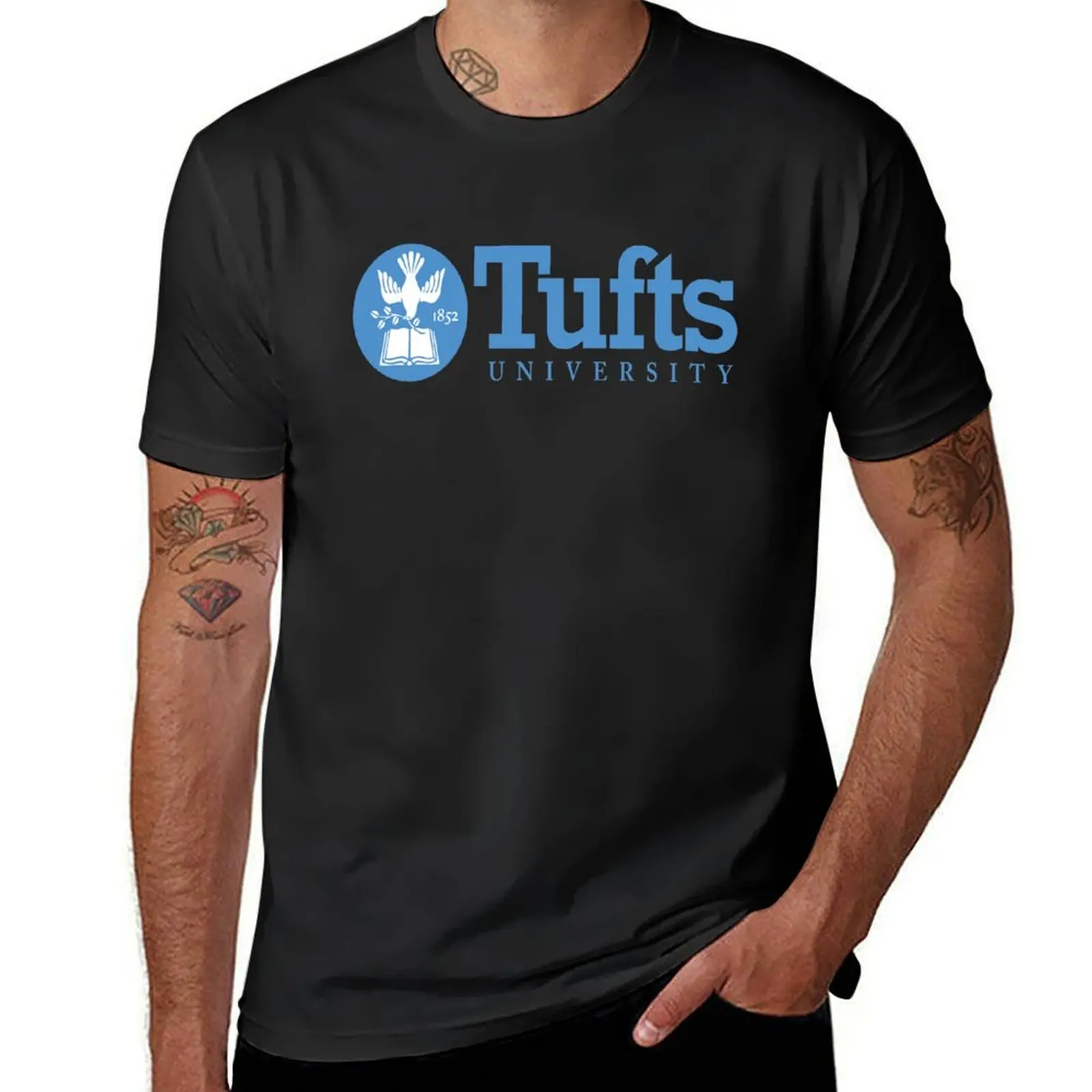 Women_s Tufts University Seal Blue Logo T-Shirt summer clothes new edition shirts graphic tees mens white t shirts