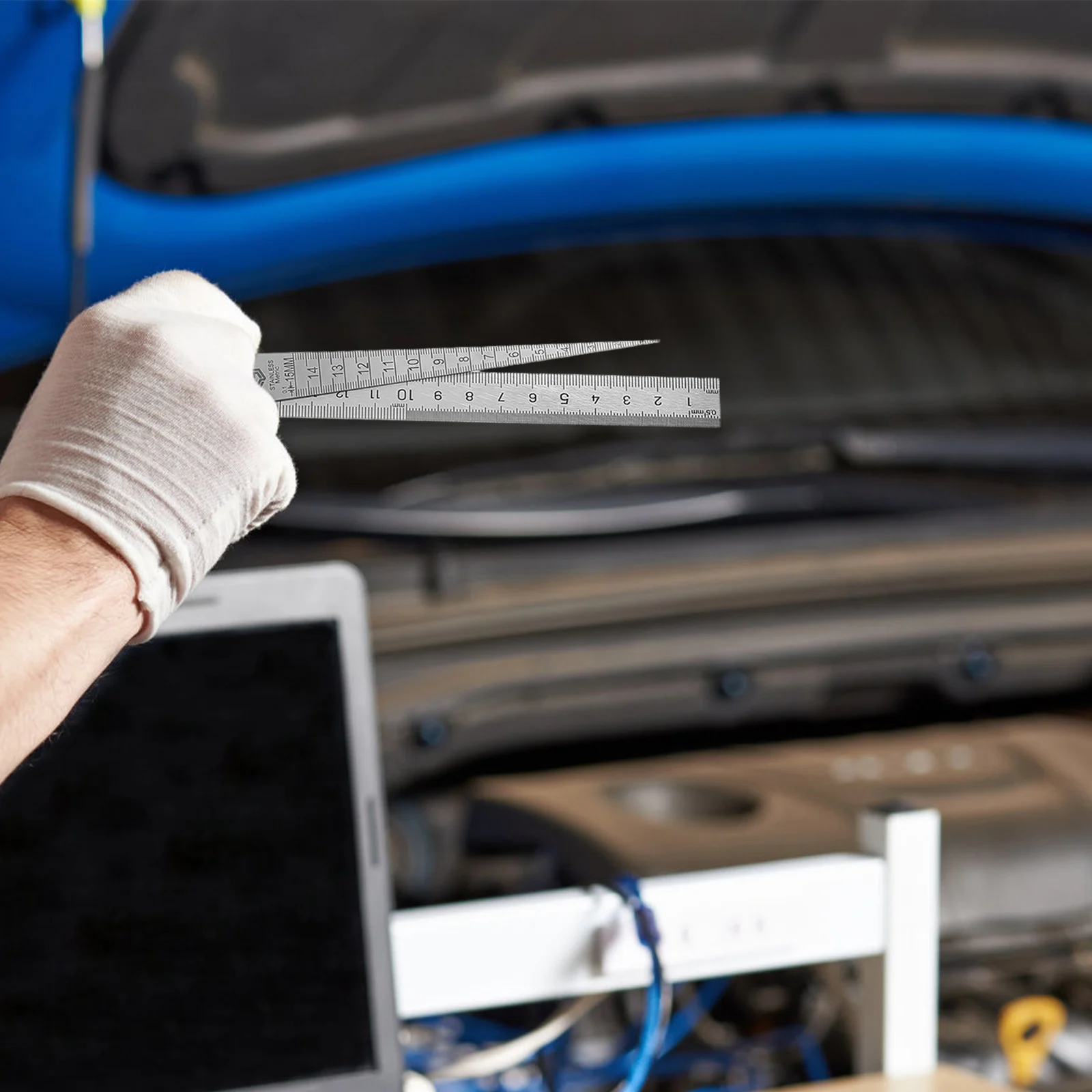 الفجوة قياس مقياس 1-15 مللي متر الدقة الفولاذ المقاوم للصدأ مدبب أداة المحسس ل الترباس حجم الإطارات شرارة التوصيل البعد استخدام السيارات