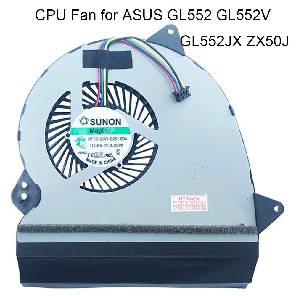 NEW Laptop Fan Cooler Laptop CPU Cooling Fan For ASUS ROG Strix GL552 GL552J GL552V GL552JX GL552VX GL552VW ZX50J 13NB07Z1P01011