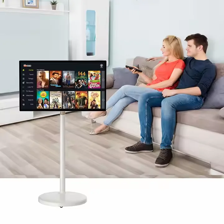 32-Inch Smart HD TV Android 12 5h Battery 120Hz Refresh Rate Vertical Display Large Portable LCD HDTV Android 12 Interactive