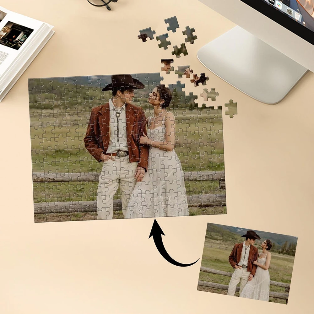 35/150/300/500/1000pcs Personalized Custom Photo Puzzle family Holiday Party Gift Custom DIY Personalised Photo Puzzles