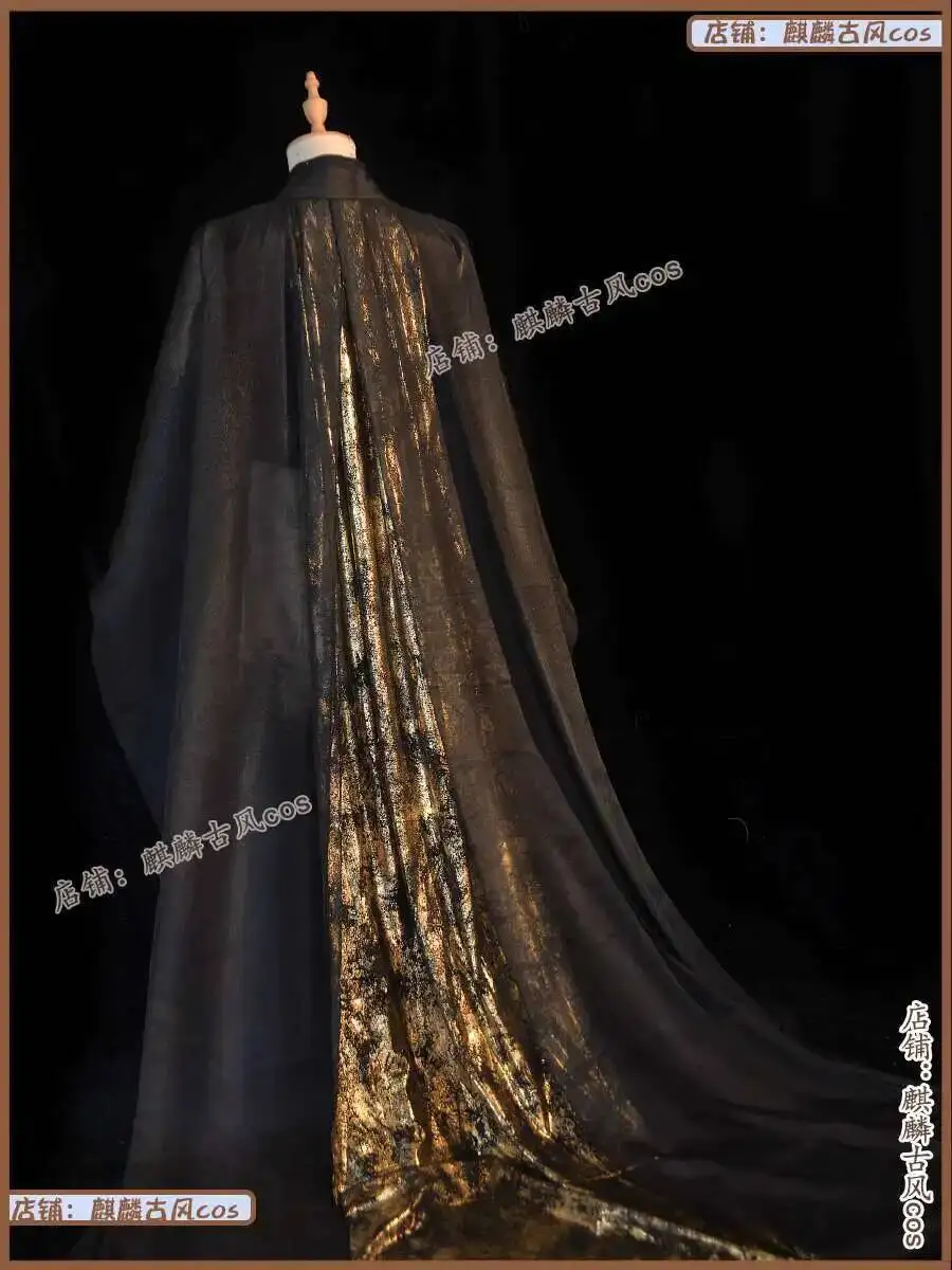 فستان Cos Canglan Jue Dongfang Qingcang نفس فستان Hanfu باللون الأسود والذهبي Yue Zun Cos ملابس فيلم وتلفزيون على الطراز القديم C #5