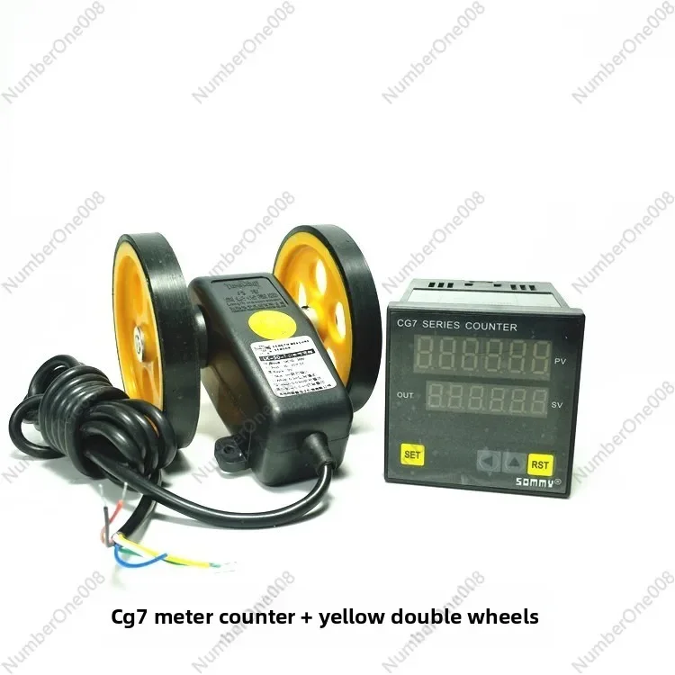 

Digital Length Meter Counter with Measuring Wheel, High Precision Industrial Roller Encoder for Edge Banding Machine