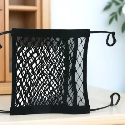 

Seat Storage Net Large Capacity Double-Layered Hanging Pouch For Car Organizer Auto Seat Storage Bag Car Net Pocket