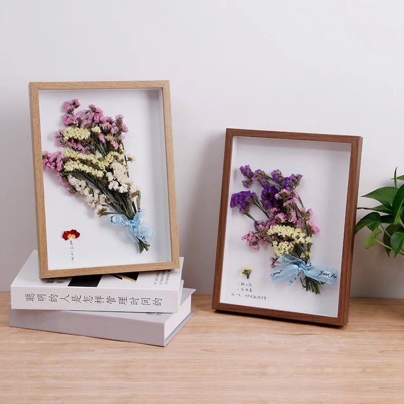 Preserved Flower and Dried Flower DIY Frame, Handmade Dried Flower Photo Frame Display Box