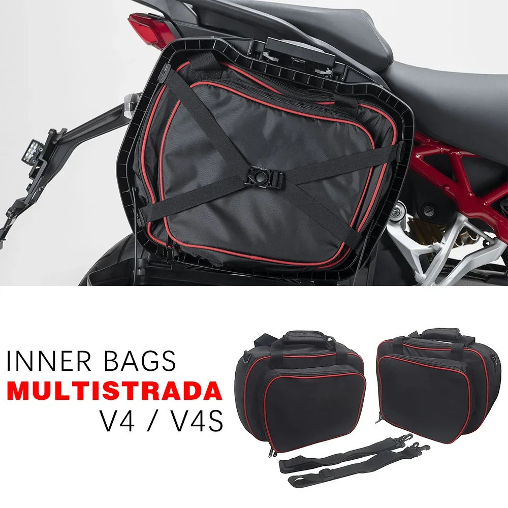 Motorcycle Sidecase Inner Bags for Ducati Multistrada V4 V4 S Accessories Expandable Topcase Pannier Liners Bags Multistrada V4S