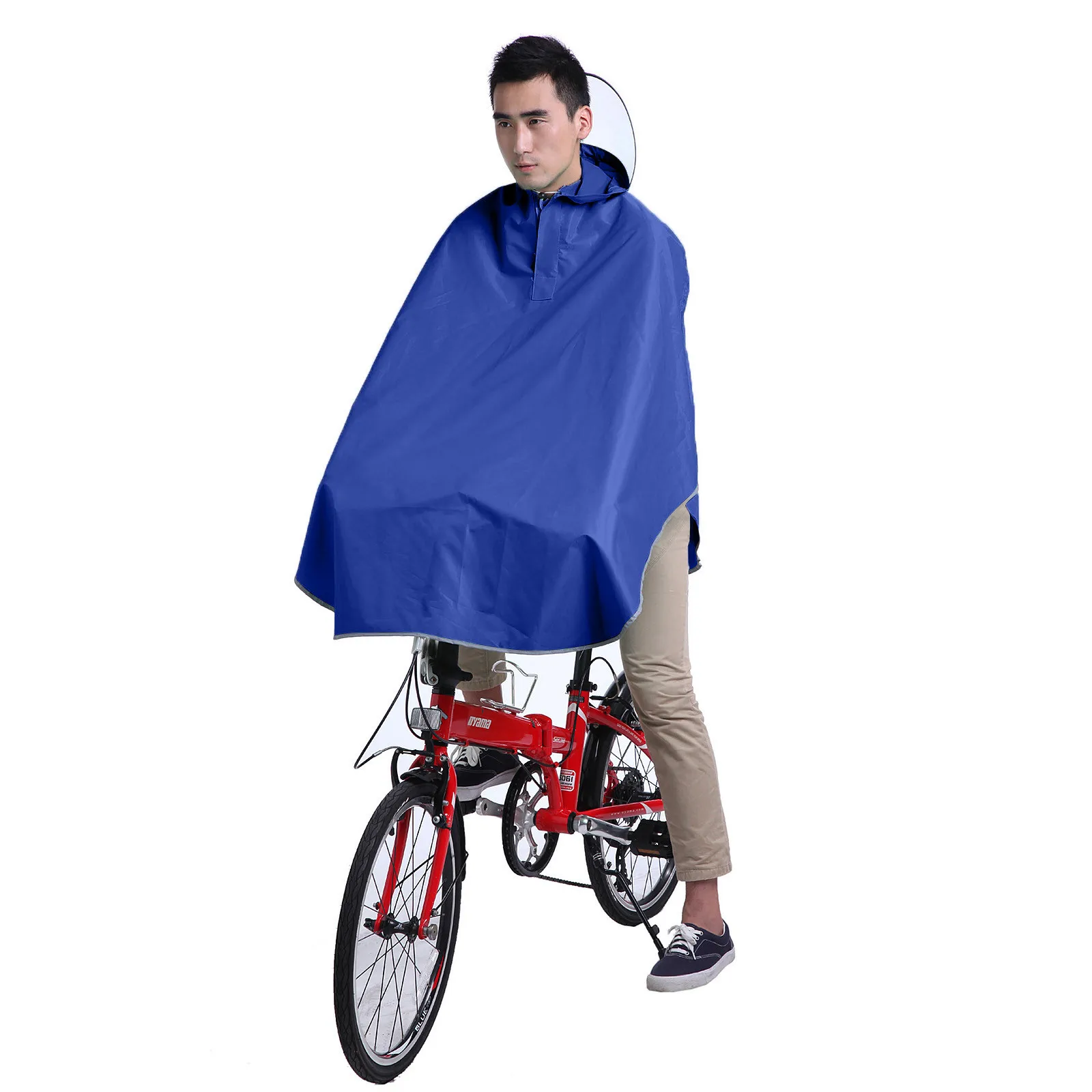 

Водонепроницаемый прозрачный дождевик-пончо для взрослых с широким козырьком и светоотражающими элементами для мужчин и женщин, для езды на велосипеде, поездок на работу и активного отдыха, тренд 2026 года