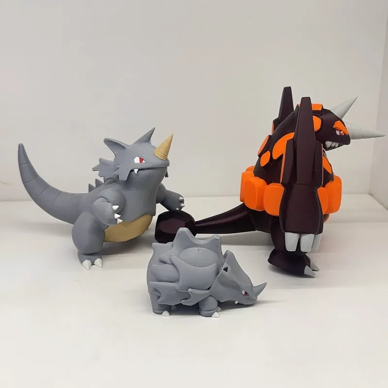 طباعة ثلاثية الأبعاد بمقياس 1/20 WorldRhyhorn Rhydon Rhyperior Pokémon Game الأجهزة الطرفية مجموعات PLA نموذج سطح المكتب زخرفة الديكور