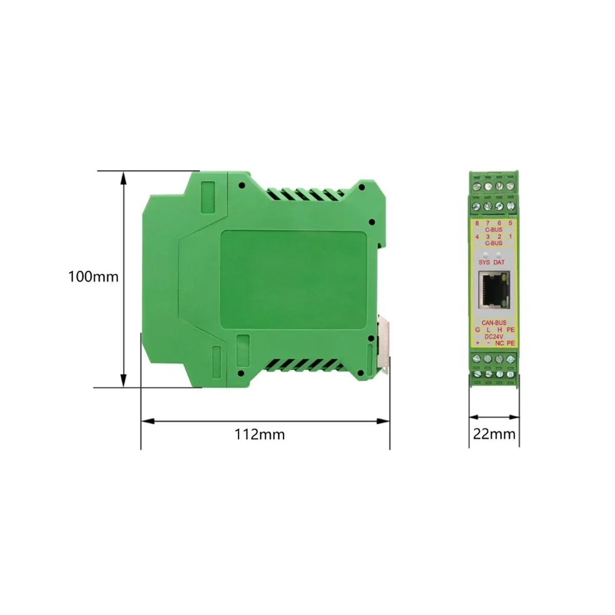 GCAN-205 Kan Naar Modbus TCP Slave Converter Canbus Datumlezer Gateway Conversie Module Ondersteuning J1939 Protocal