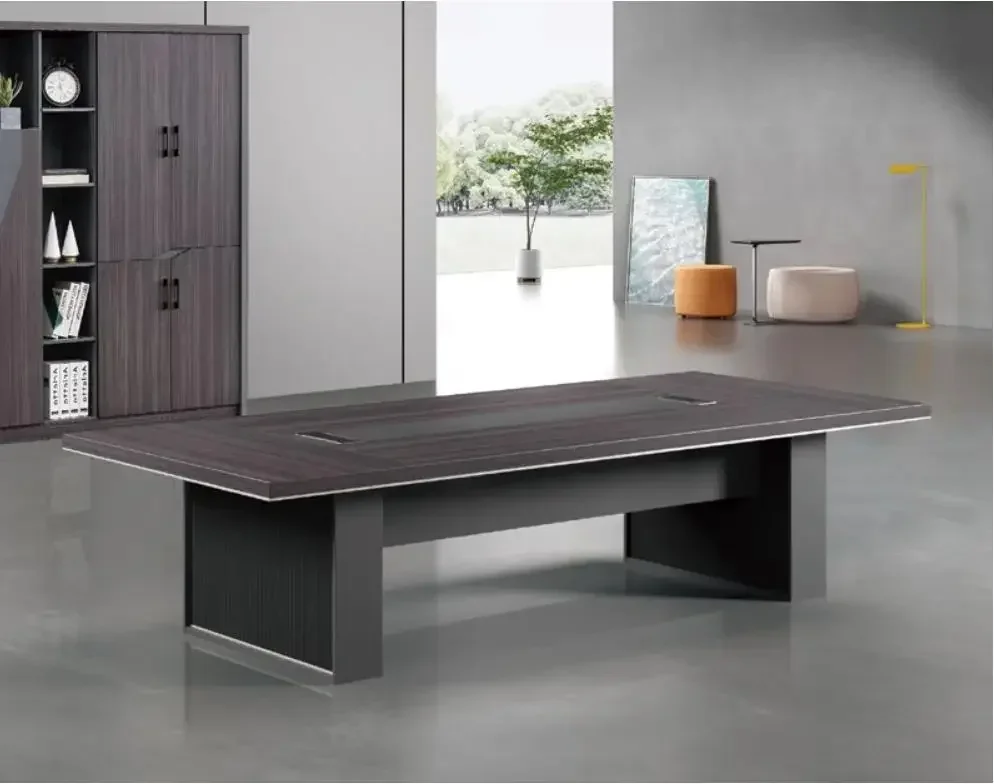

Large conference room walnut multi-person luxury conference table