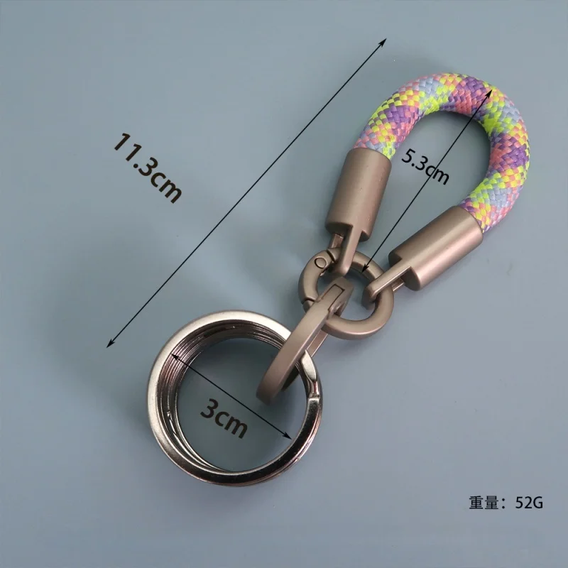 Color Striped Keychain For Mobile Phone Key Chains Short Lanyard Universal Colorful Hand Wrist Strap Rope for Cell Phone Case