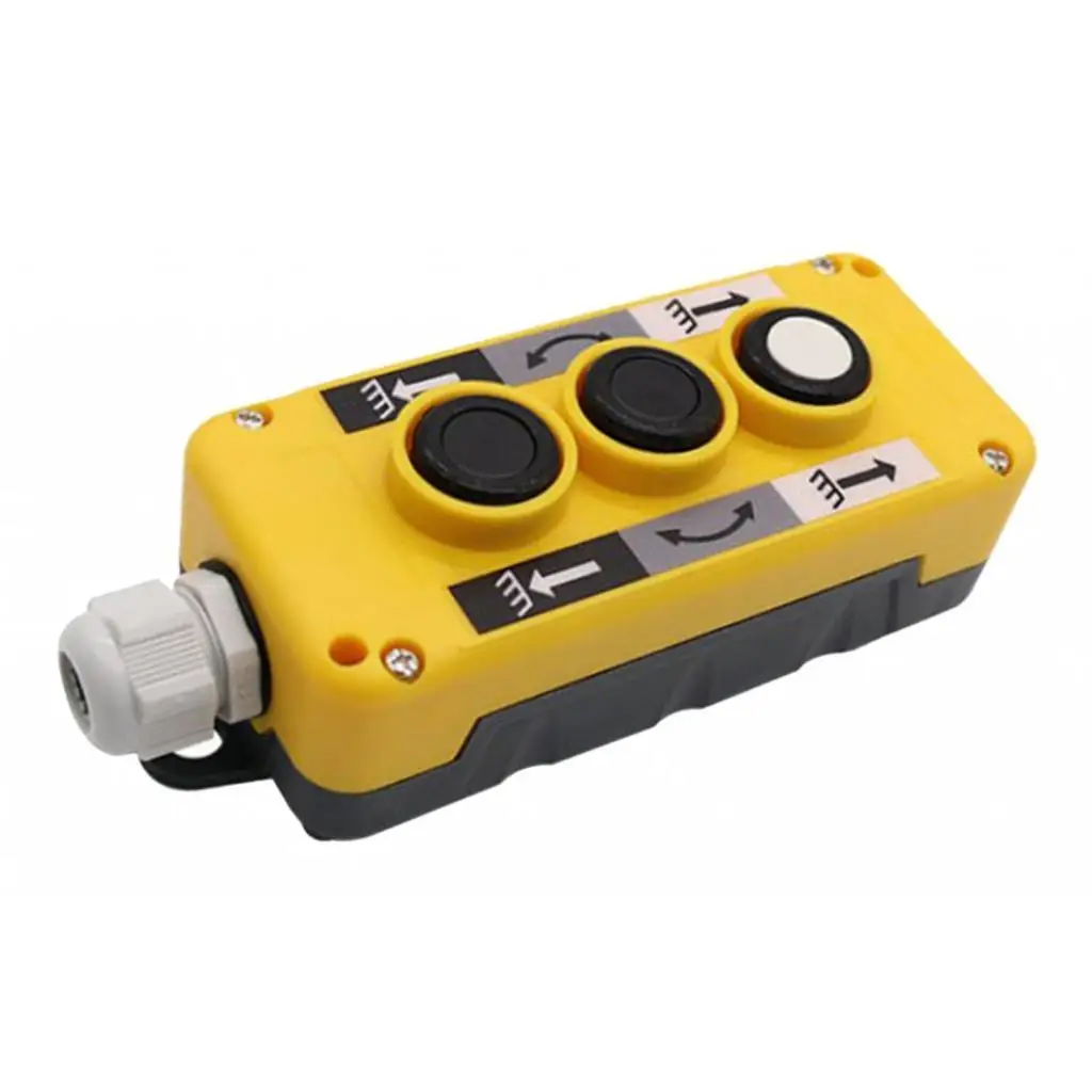 COP3B Crane Control Accessories ABS Hoist Switch Three Button Remote Box for Manual Crane Operations