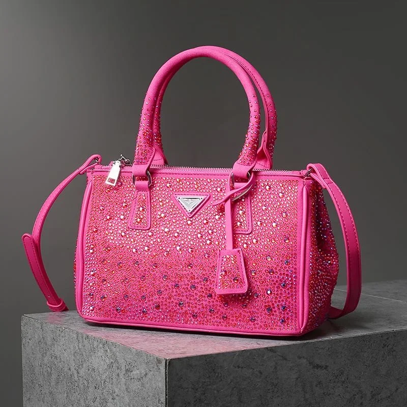 

Diamond Inlaid Handheld Women's Bag 2024 Large Capacity European and American Fashion Popular Tote Bag Star Same Style Guangzhou