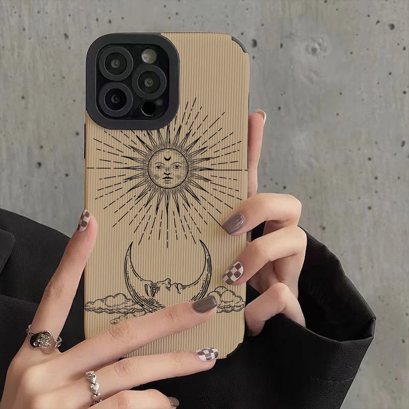 Sun and Moon Phone Cases for IPhone 11 Case 14 Pro Max 15 Pro Max IPhone Case for IPhone 13