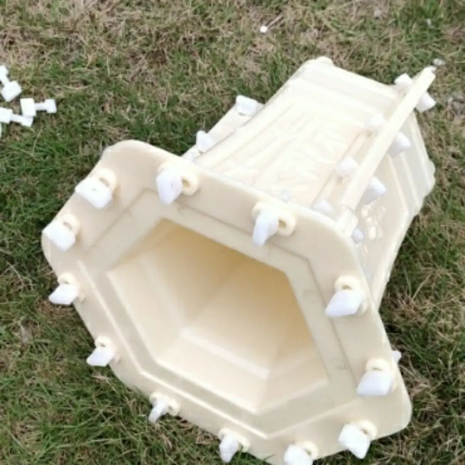 New Hexagonal Orchid Pot Mold Thickened Full Set of Cement Mold Square Bonsai Bottom Grouting Model