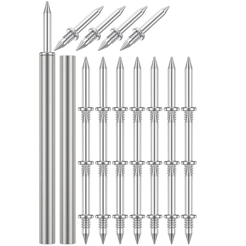 652F Double Sided Traceless Nails With Sleeve Tool Seamless Skirting Board Nails With Double Head set For Baseboard Fixing