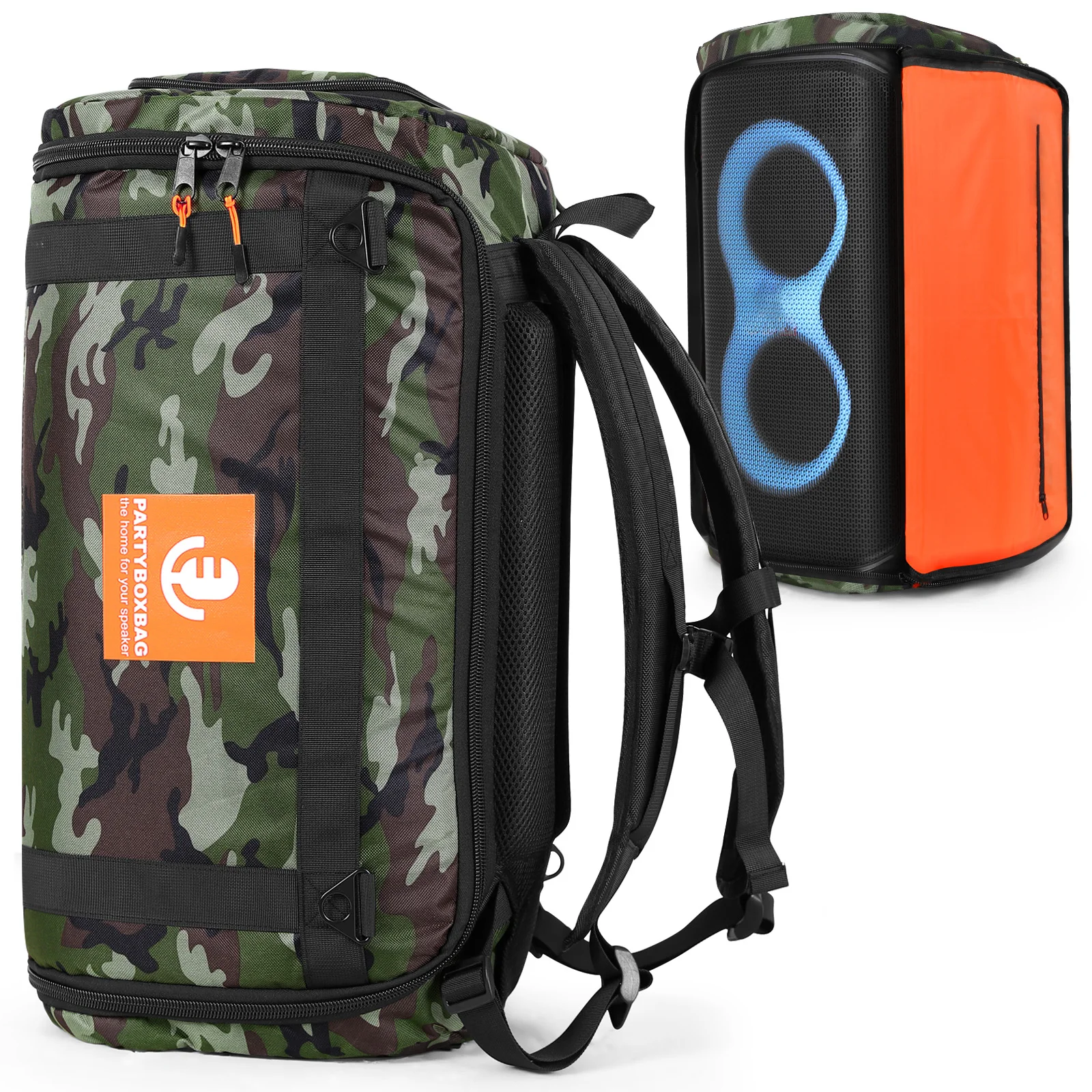 

Portable Speaker Carry Tote Bag Backpack Shockproof Carrying Case Drop-Proof Adjustable Shoulder Strap for JBL Partybox Club 120