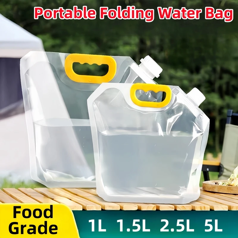 

1/1.5/2.5/5L Portable Folding Water Bag Water Bucket Large Water Storage Jug Bag for Outdoor Camping Hiking Emergency Survival