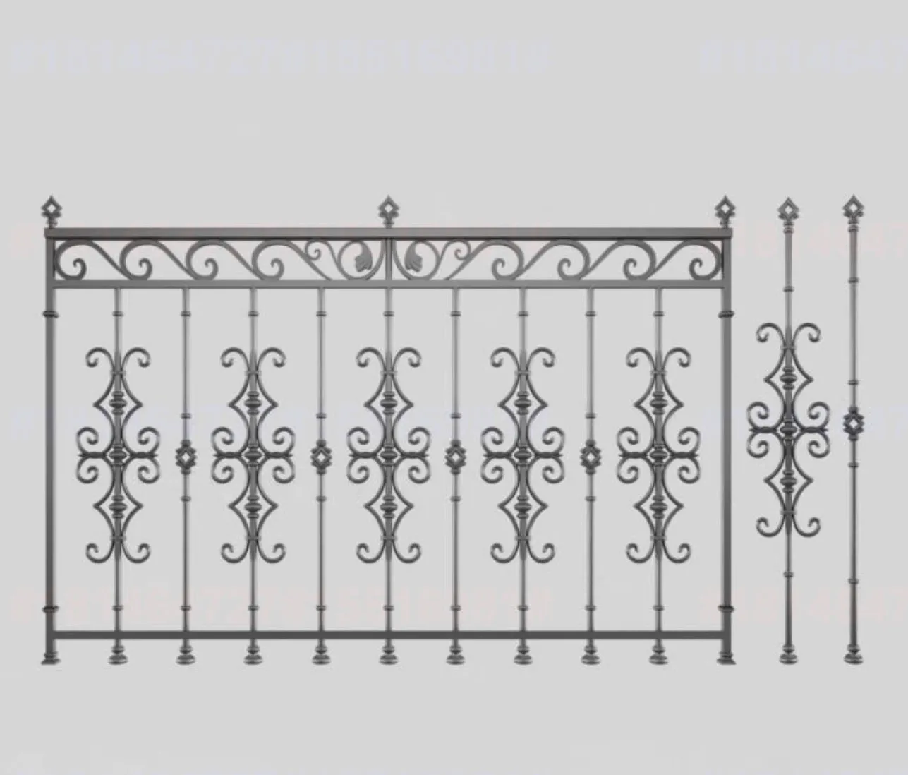 Wholesale Handrail Iron Balcony Balustrade Wrought Iron Railing