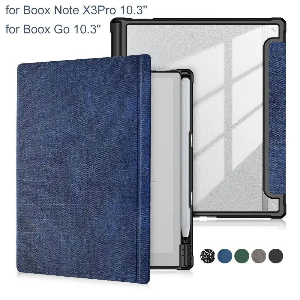 

Auto Sleep/Wake Protective Case Built-in Pen Holder Slim Folio Cover Magnetic Soft for Onyx Boox Note X3Pro/Go 10.3 (2024)