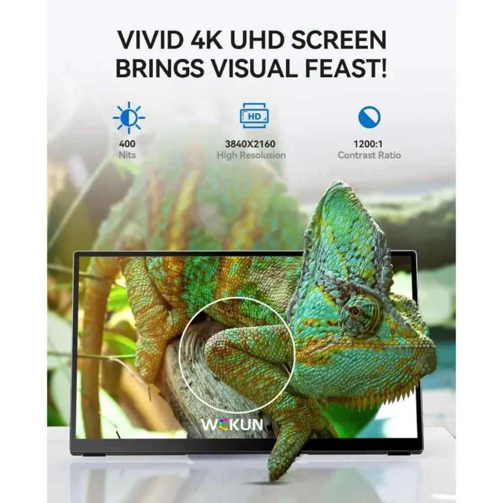 أجهزة الكمبيوتر وملحقاتها 17.3 بوصة شاشة لمس محمولة 4K UHD 3840 × 2160 100% NTSC هيكل معدني من الزجاج المقسى، مكبر صوت #2