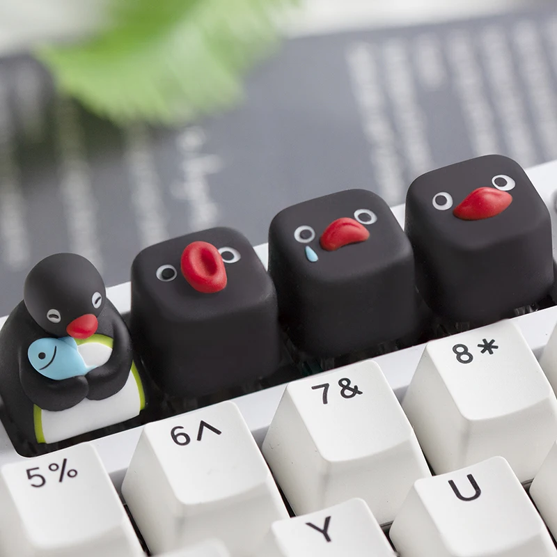 Hot Sale Anime Series Penguin Personalized Creative Resin Mechanical Keyboard Decorative Esc Keycap Gift