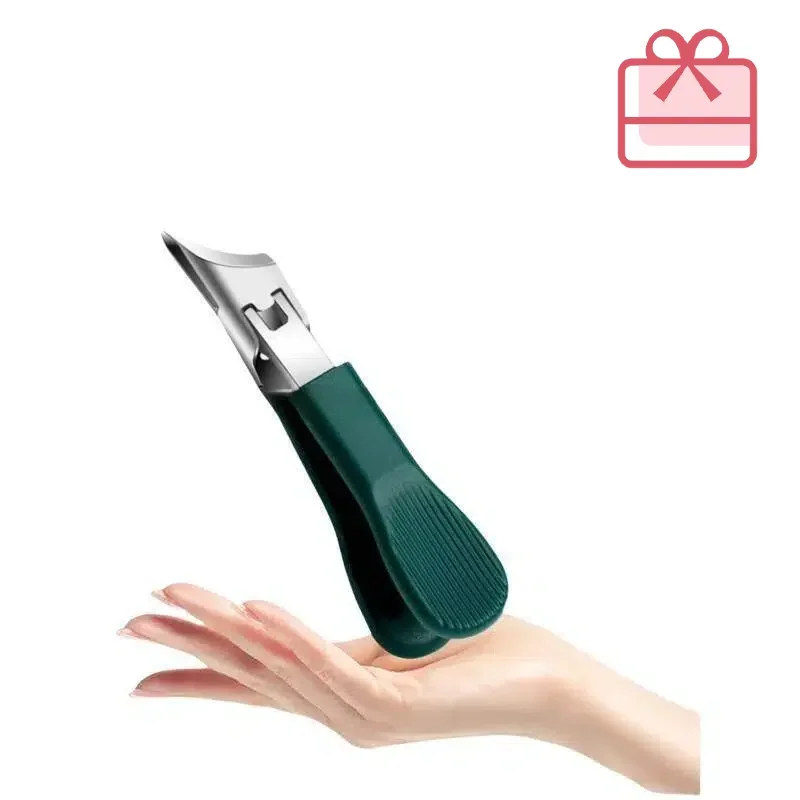 محلول أظافر نام وسميك - مجموعة 3 قطع من مقصات منقار النسر الأخضر مع رافع مبرد أظافر