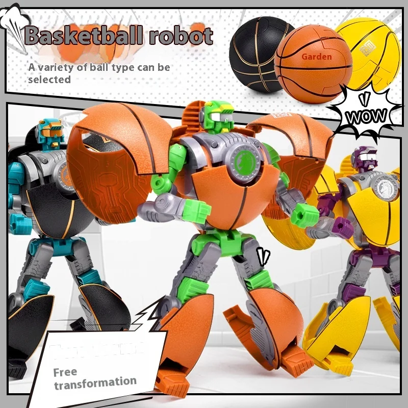 

Transforming Basketball Robot Toys Mini Special Agent War Cop Models Football King of Monsters Warrior Educational Toy for Boys