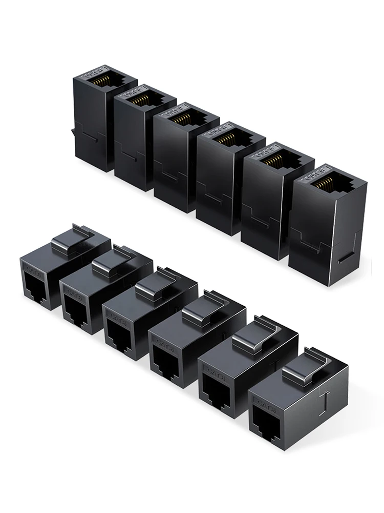 ZOERAX RJ45 Cat6 Cat5e Keystone-koppeling, vrouw-vrouw Cat6 Cat5e Keystone-aansluiting, UTP Keystone-koppeling, zwart - afbeelding 2