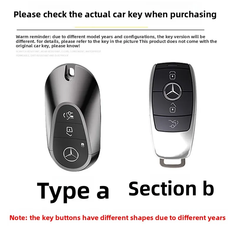 Car Key Case Cover For Mercedes Benz A C E S G Class GLC CLE CLA GLB GLS W177 W205 W213 W222 AMG W206 W223 S350 C260 C300 S400
