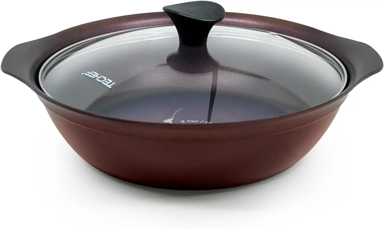 

Korean Glass Lid Soup Pot, 3.7-Quart Art Pan Collection for Home Cooking