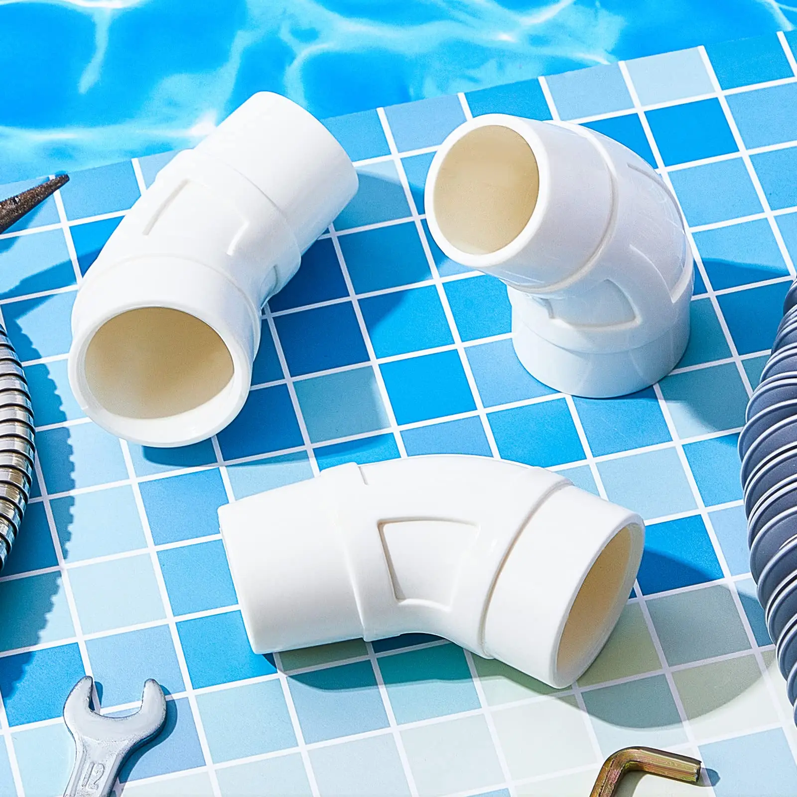 45-Grad-Ellbogenersatz kompatibel mit Zodiac Baracuda Pool Cleaner G3, G2, Ranger, Wahoo, 1500 Adapter