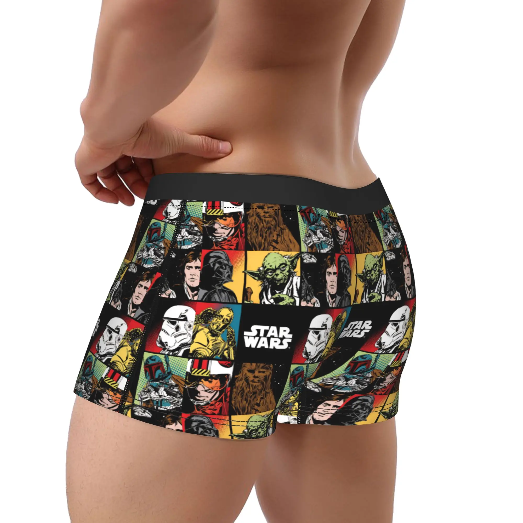 Men's Yoda Underwear StarWars Humor Boxer Briefs Shorts Panties Male Breathable Underpants M-XXL